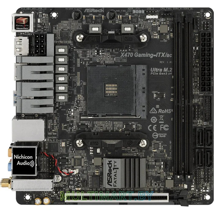 Материнская плата ASRock X470 GAMING-ITX/AC